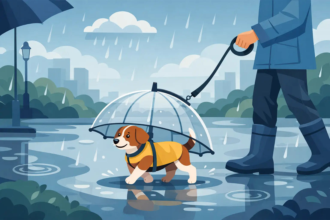 Dog Umbrellas for Easier Rainy-Day Walks