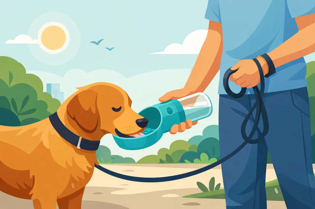 How to Use a Portable Dog Bottle on Walks