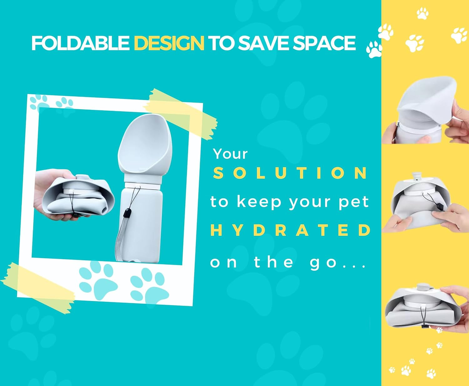 Petlix Trail Bottle — Portable Foldable Dog Water Bottle
