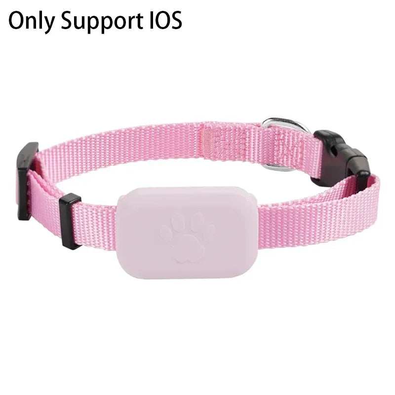Pet GPS Tracker Collar for Cats & Dogs — Real-Time Tracking, Apple Find My Compatible (iOS), Waterproof, MFi Certified