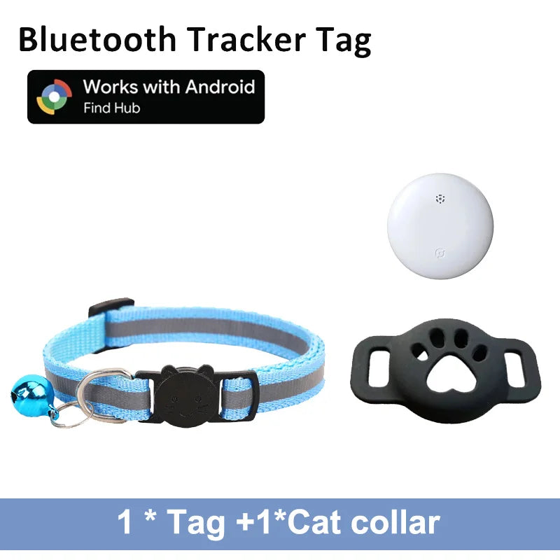 Bluetooth Cat & Dog Tracker Collar — Google Find My Compatible, Anti-Lost Pet Locator (Android Only)