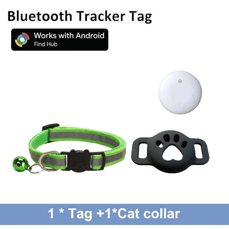 Bluetooth Cat & Dog Tracker Collar — Google Find My Compatible, Anti-Lost Pet Locator (Android Only)