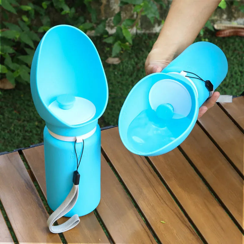 Petlix Trail Bottle — Collapsible Dog Water Bottle with Drinking Tray, Leak-Proof & Portable, 550ml