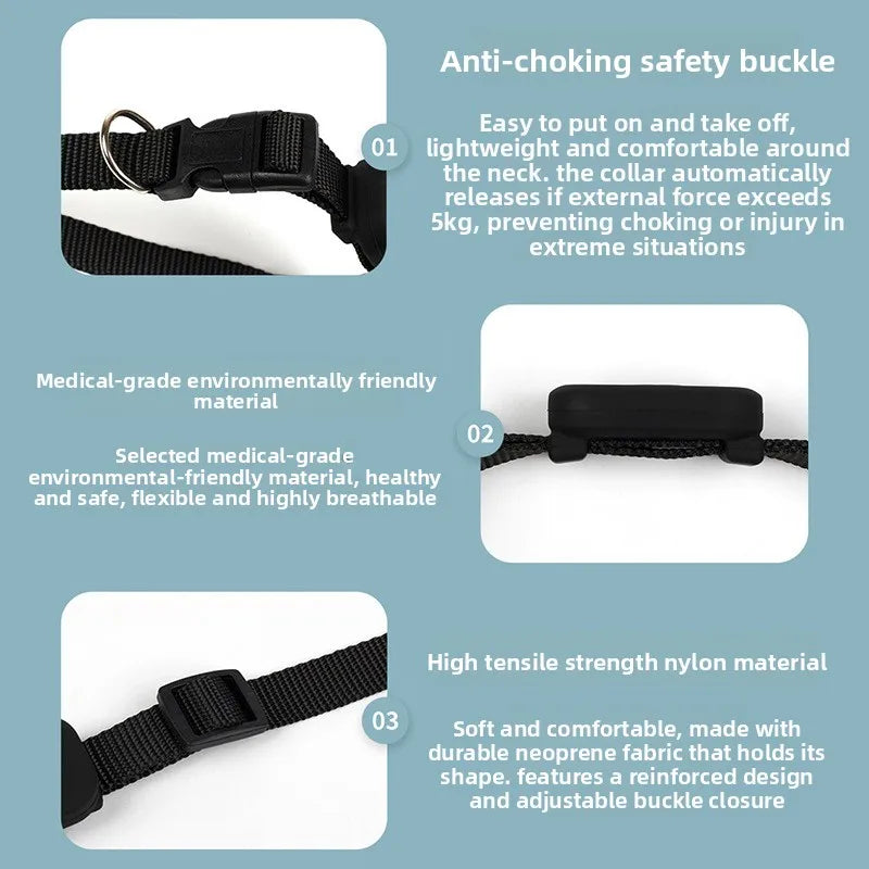 Pet GPS Tracker Collar for Cats & Dogs — Real-Time Tracking, Apple Find My Compatible (iOS), Waterproof, MFi Certified