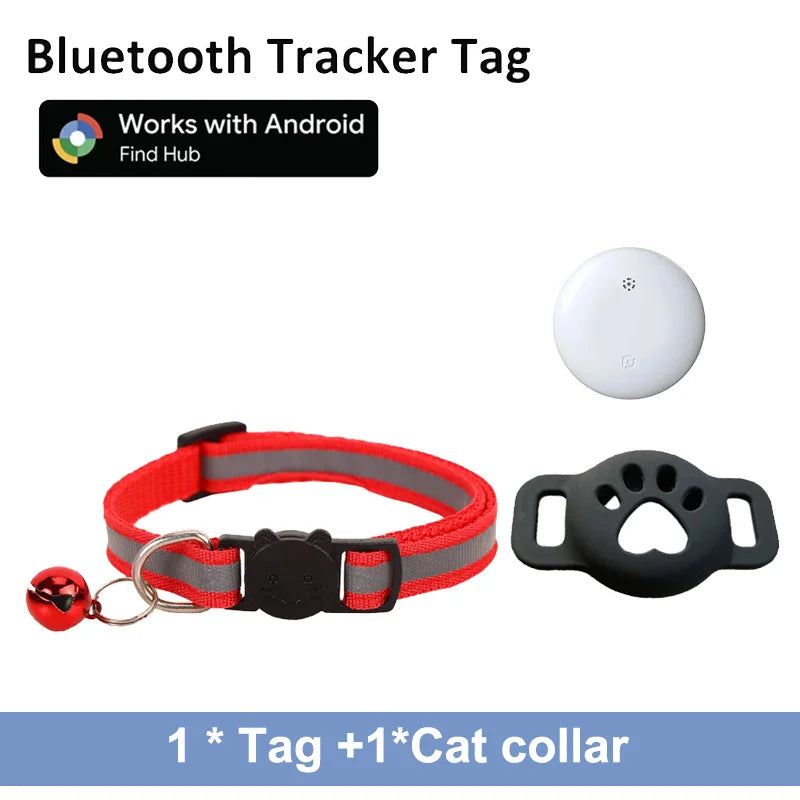 Bluetooth Cat & Dog Tracker Collar — Google Find My Compatible, Anti-Lost Pet Locator (Android Only)