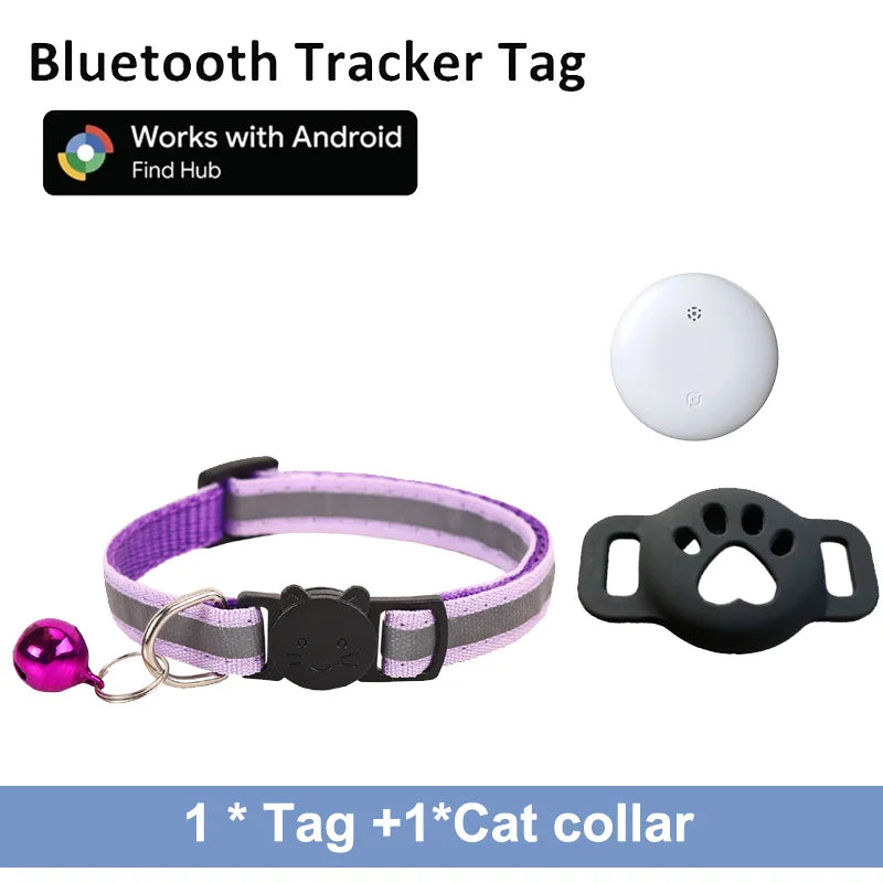 Bluetooth Cat & Dog Tracker Collar — Google Find My Compatible, Anti-Lost Pet Locator (Android Only)