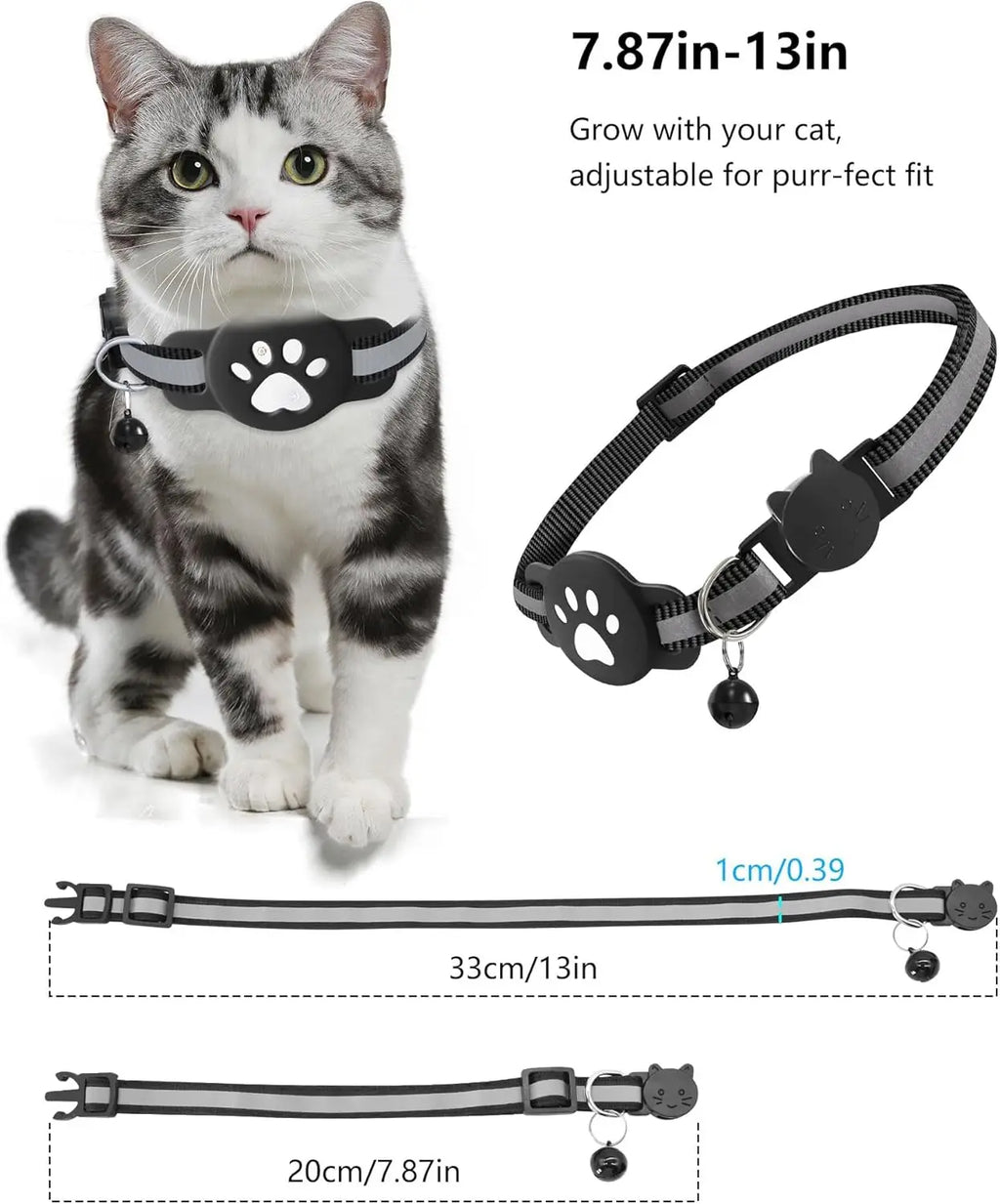 Bluetooth Cat & Dog Tracker Collar — Google Find My Compatible, Anti-Lost Pet Locator (Android Only)