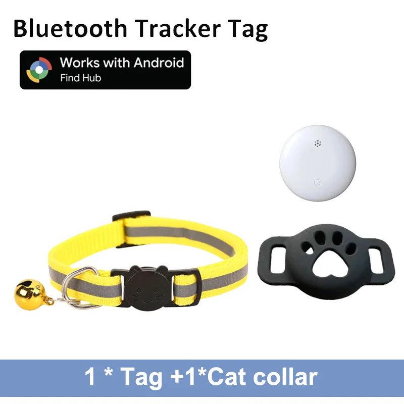 Bluetooth Cat & Dog Tracker Collar — Google Find My Compatible, Anti-Lost Pet Locator (Android Only)