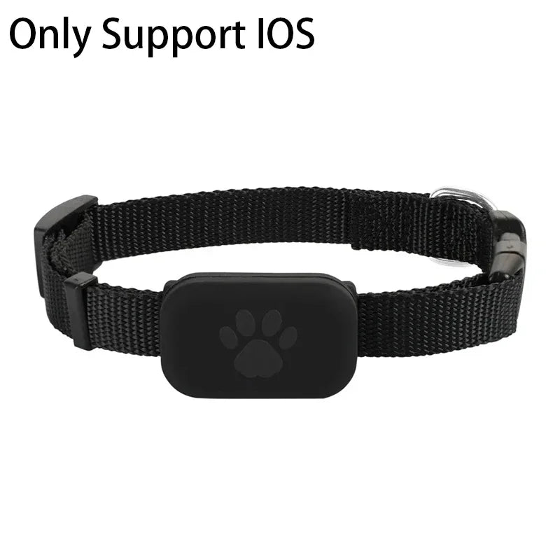 Pet GPS Tracker Collar for Cats & Dogs — Real-Time Tracking, Apple Find My Compatible (iOS), Waterproof, MFi Certified
