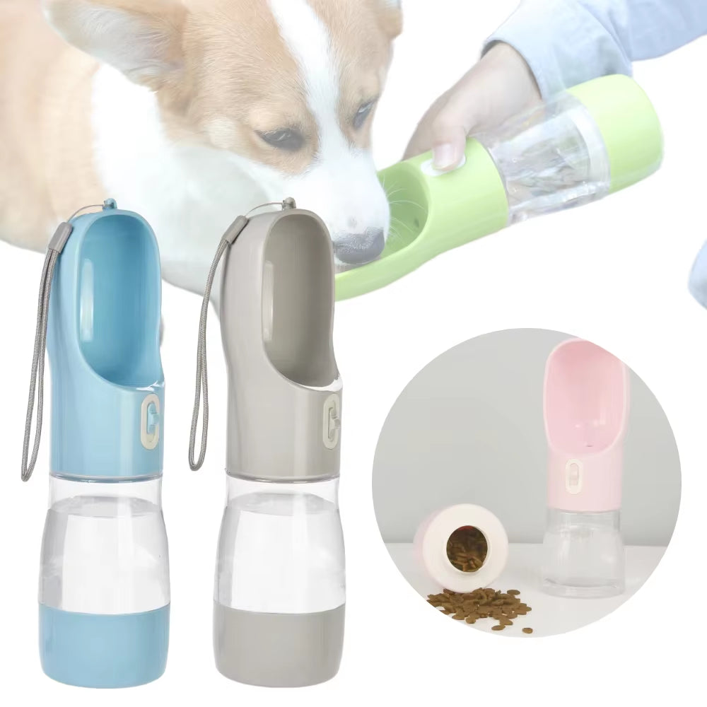 2In1 Portable Dog Water Bottle with Food Container for Large Small Pet Cat Water Feeder Bowl Water Dispenser Chihuahua Supplies