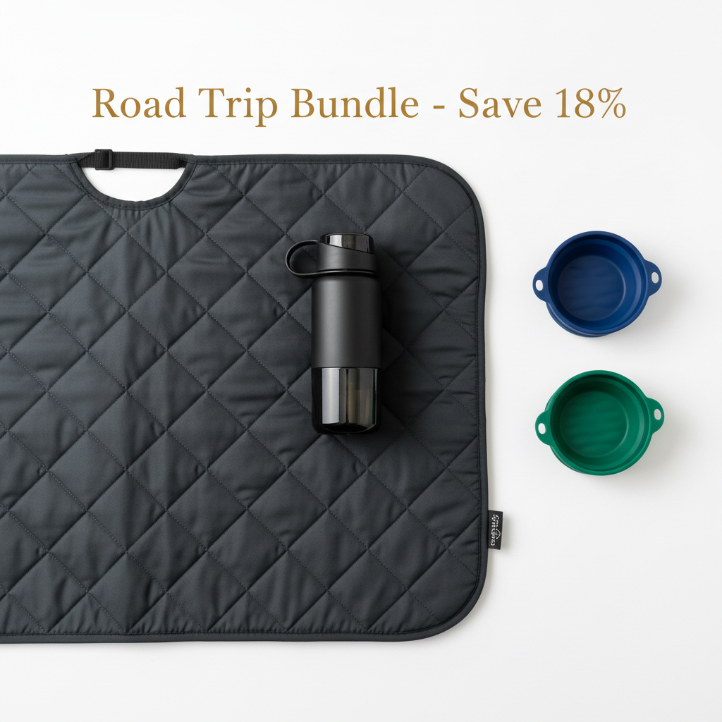 Road Trip Bundle - Car Seat Cover, Water Bottle & Bowls